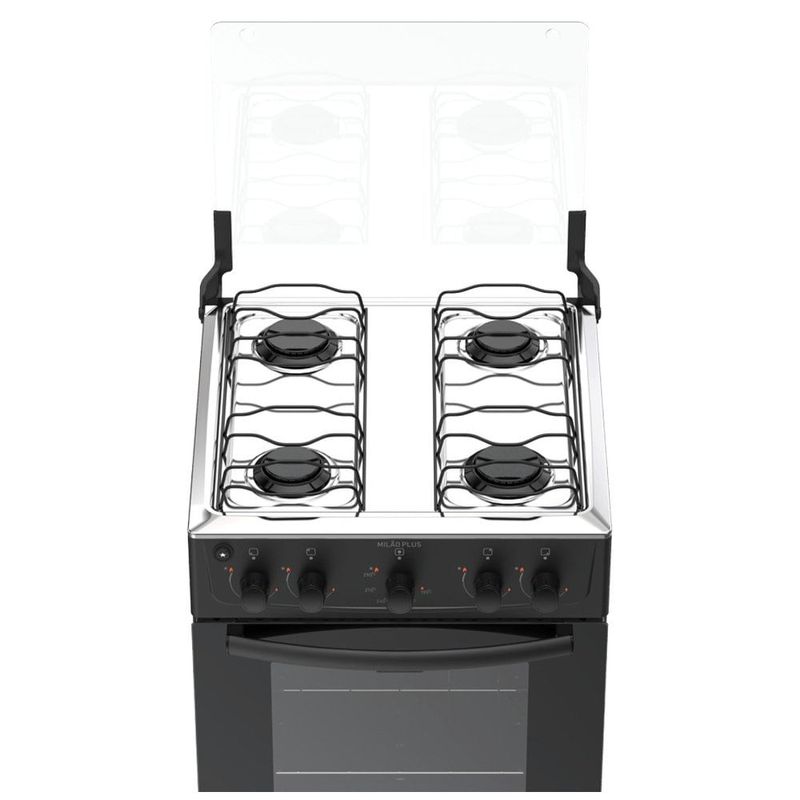 fogão 4 bocas atlas milão plus bivolt preto 300002146