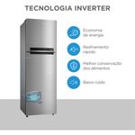 geladeira midea inverter frost free duplex 425 litros bivolt inox mdrt572evd463
