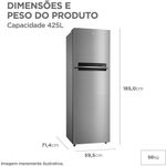 geladeira midea inverter frost free duplex 425 litros bivolt inox mdrt572evd463