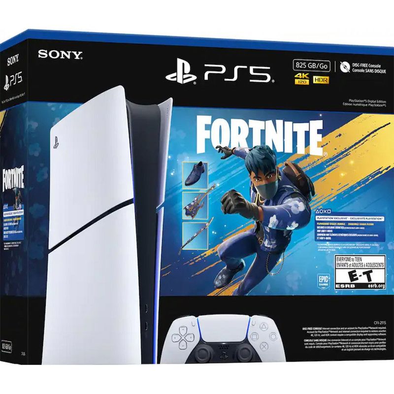console ps5 sony slim digital 825gb bundle fortnite as-bi