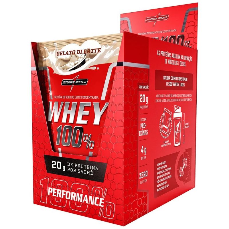 whey 100% integralmedica sabor gelato di latte 30g