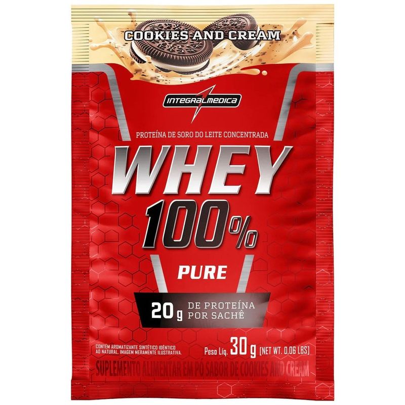 whey 100% integralmedica sabor cookies 30g