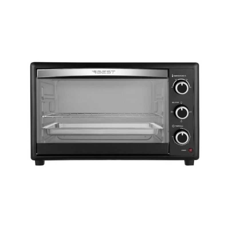 forno elétrico best 66l 127v preto e branco 1686 (mp)