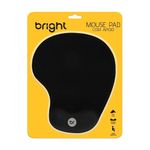 mousepad bright com apoio de pulso em gel preto 0307 (mp)