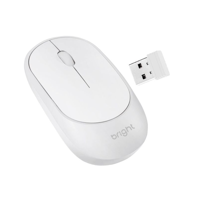 mouse bright sem fio branco ms001 (mp)