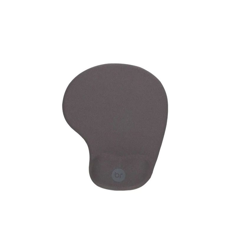 mousepad bright com apoio de pulso em gel cinza escuro 0308 (mp)