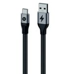cabo usb-a para usb-c bright 1 metro preto 10gbps cb007 (mp)