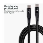 cabo tipo-c bright 3a 1 metro preto cb009 (mp)