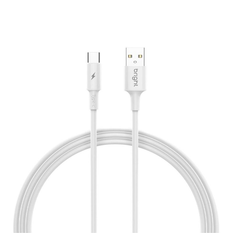cabo usb tipo-c bright 2a 1 metro branco cb002 (mp)
