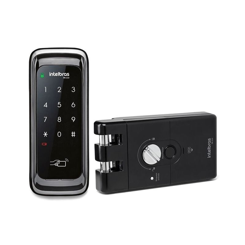 fechadura digital intelbras para porta de correr de sobrepor fr210 (mp)