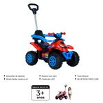 carro pushbar bang toys mini spider vermelho 2233200 (mp)