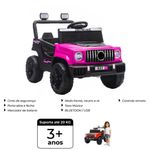 carro jipe bang toys max kids 6v rosa 2243001 (mp)