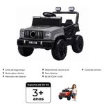 carro jipe bang toys max kids 6v cinza 2243007 (mp)