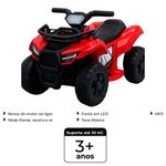 quadriciclo bang toys astro 6v vermelho 2300 (mp)