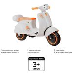 moto scooter bang toys cubi joy 6v branco 2912 (mp)