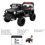carro jipe bang toys adventure 12v preto 2455 (mp)