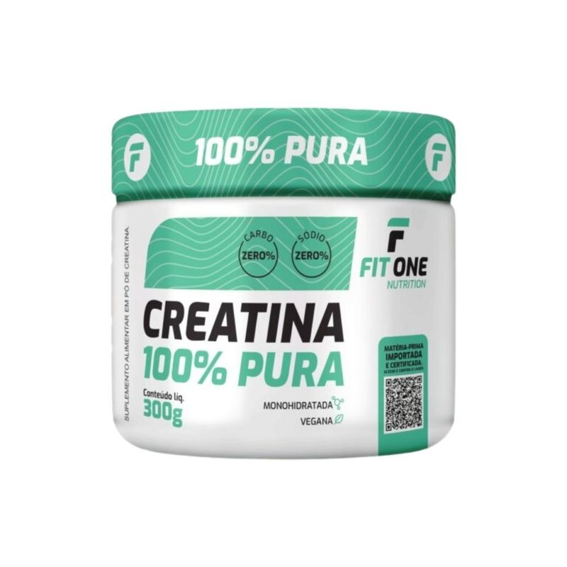 creatina fit one monohidratada 100% pura micronizada 300g (mp)