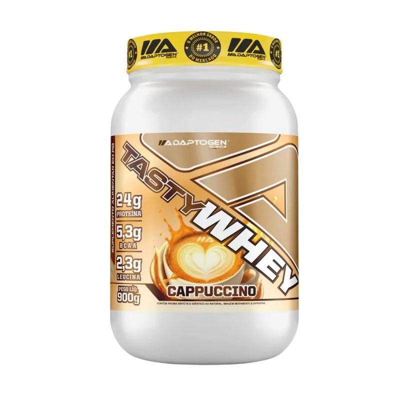 tasty whey protein adaptogen 3w gourmet cappuccino 900g (mp)
