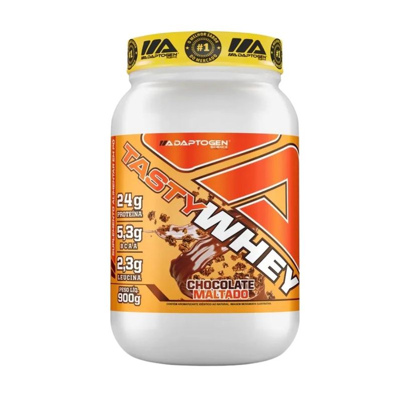 tasty whey protein adaptogen 3w gourmet chocolate maltado 900g (mp)