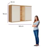 armário aéreo 2 portas baumon manaós off white 78x120x33 810015116