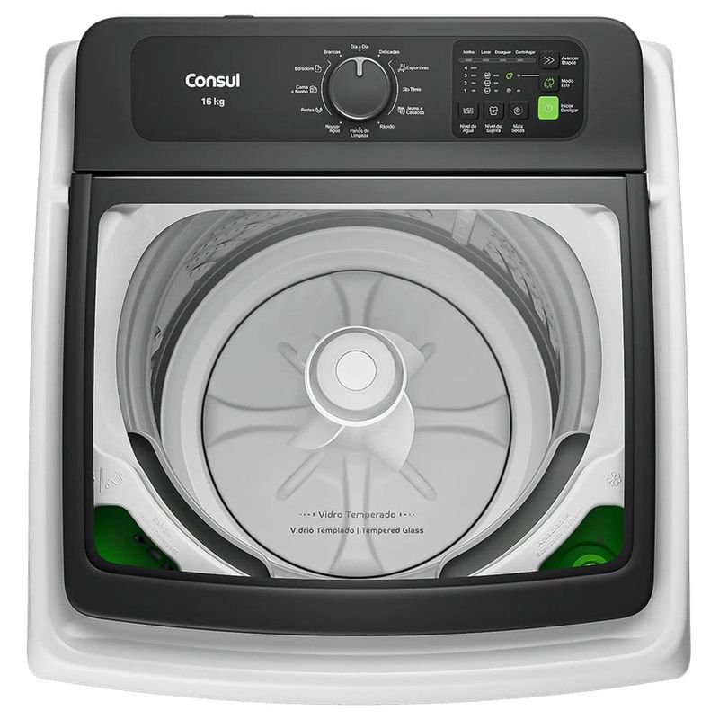 máquina de lavar 16kg consul com modo eco branco cwn16abana