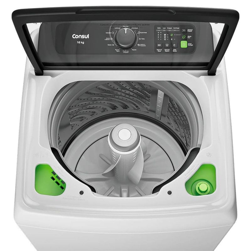 máquina de lavar 16kg consul com modo eco branco cwn16abana