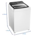 máquina de lavar 16kg consul com modo eco branco cwn16abana