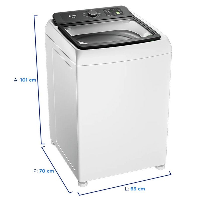 máquina de lavar 16kg consul com modo eco branco cwn16abana
