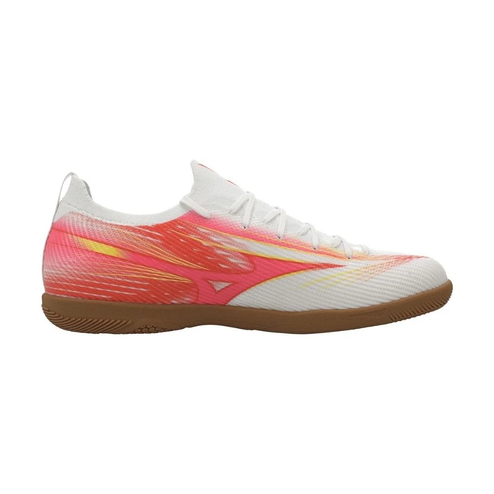 Chuteira Futsal n°44 Mizuno Alpha Club Branco e Rosa