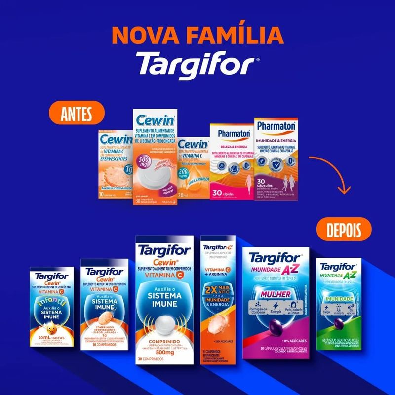 suplemento alimentar targifor imunidade a-z mulher 30 cápsulas