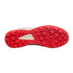 chuteira society n°38 umbro pro 5 bump club branco e vermelho (mp)