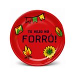 prato de sobremesa melamina florarte são joão 20cm sortido (mp)