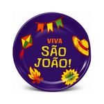 prato de sobremesa melamina florarte são joão 20cm sortido (mp)
