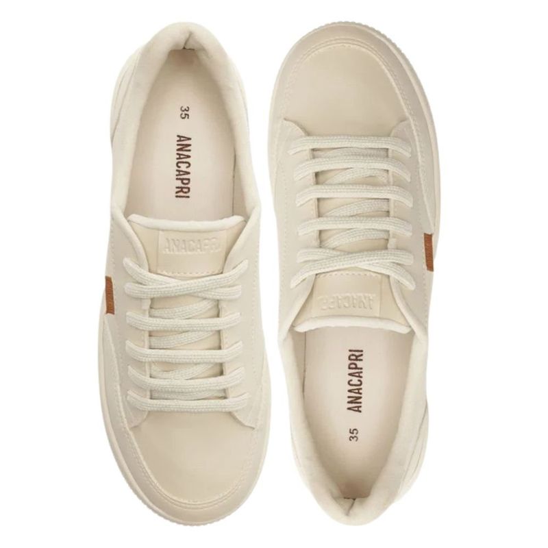 tênis casual feminino n°38 anacapri sola urban furinhos branco (mp)