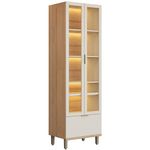 cristaleira 2 portas e 1 gaveta baumon manaós off white
