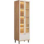 cristaleira 2 portas e 1 gaveta baumon manaós off white