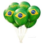 balão festcolor vai brasil verde 25 unidades 114220 (mp)