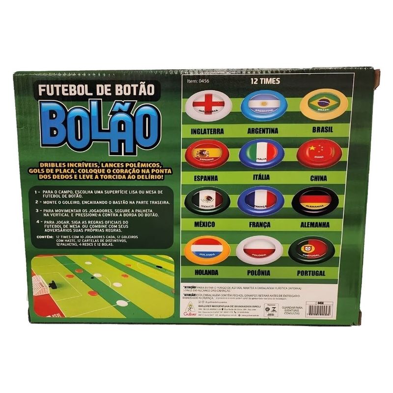 futebol de botão gulliver 12 seleções 0456 (mp)