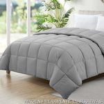 edredom casal camesa ecopluma 220x240cm cinza 3594 (mp)
