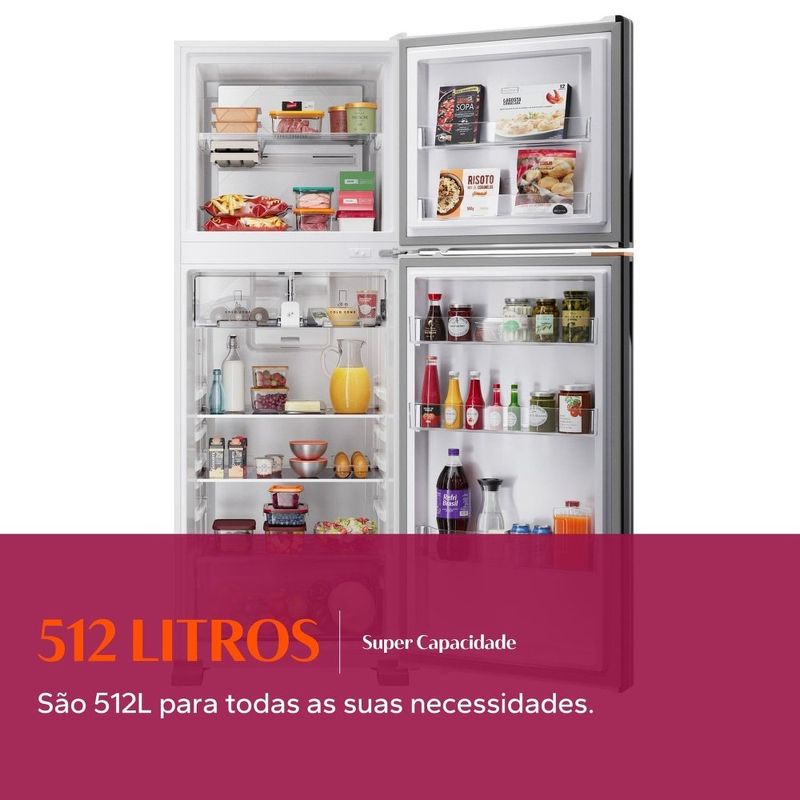 geladeira brastemp frost free duplex 512 litros inteligente smart branco bivolt brm62ab