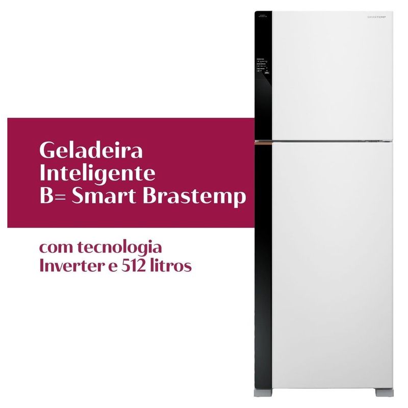 geladeira brastemp frost free duplex 512 litros inteligente smart branco bivolt brm62ab
