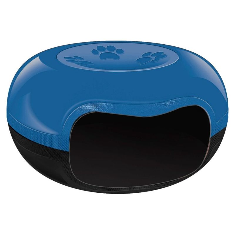 casa para gato mec pet donut cat home black e azul (mp)