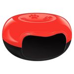 casa para gato mec pet donut cat home black e vermelha (mp)