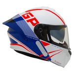 capacete gp tech a128 sv pulse escamoteável be yourself 60 branco e azul (mp)