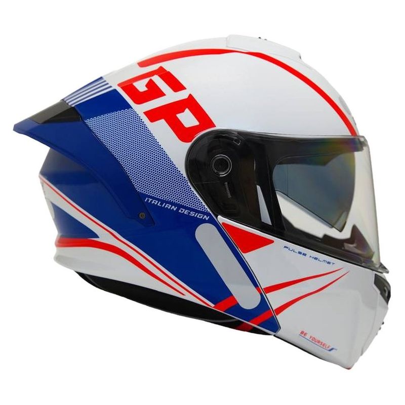 capacete gp tech a128 sv pulse escamoteável be yourself 60 branco e azul (mp)