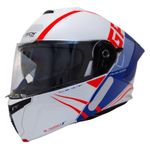 capacete gp tech a128 sv pulse escamoteável be yourself 60 branco e azul (mp)