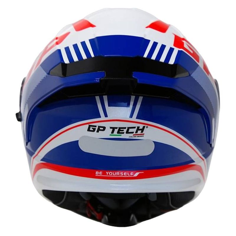 capacete gp tech a128 sv pulse escamoteável be yourself 60 branco e azul (mp)