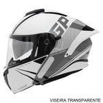 capacete gp tech a128 sv pulse escamoteável be yourself 58 branco e cinza (mp)