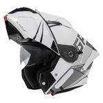 capacete gp tech a128 sv pulse escamoteável be yourself 58 branco e cinza (mp)