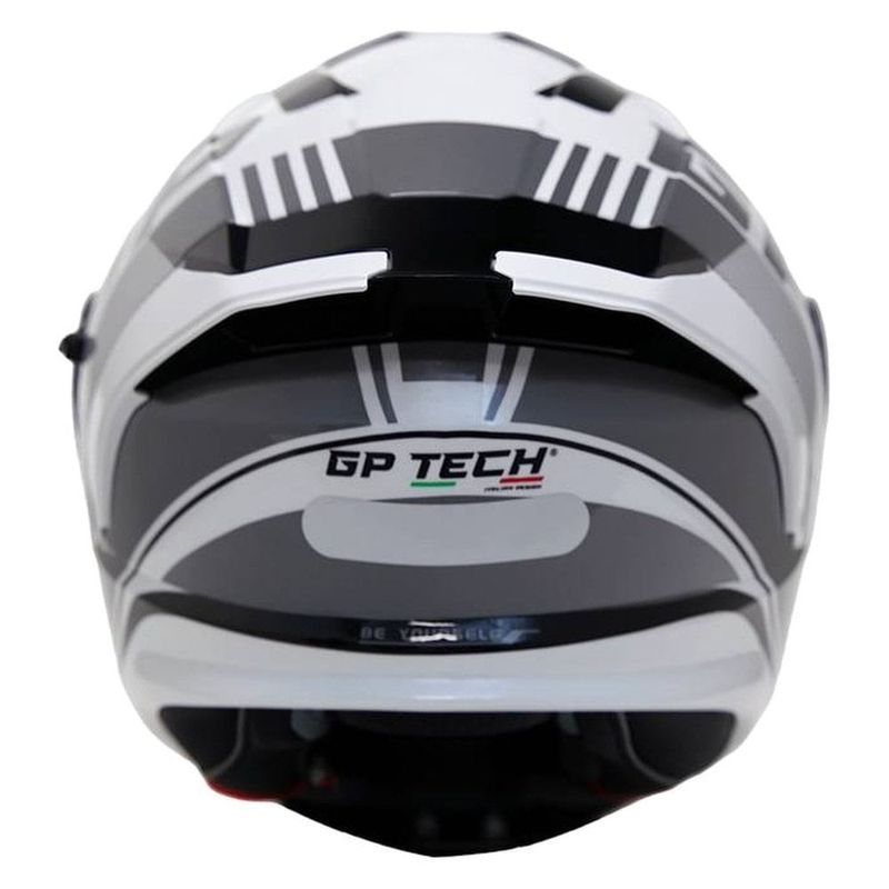 capacete gp tech a128 sv pulse escamoteável be yourself 58 branco e cinza (mp)